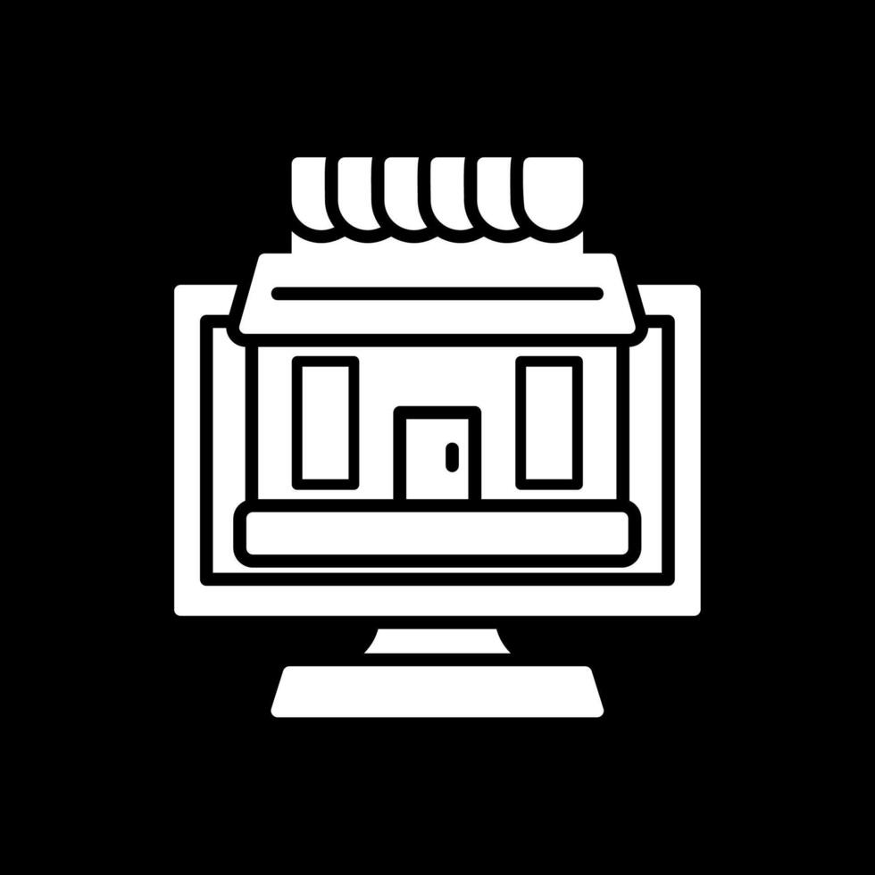 OnLine Circle Multi Circle Shop Glyph Inverted Icon Design vector