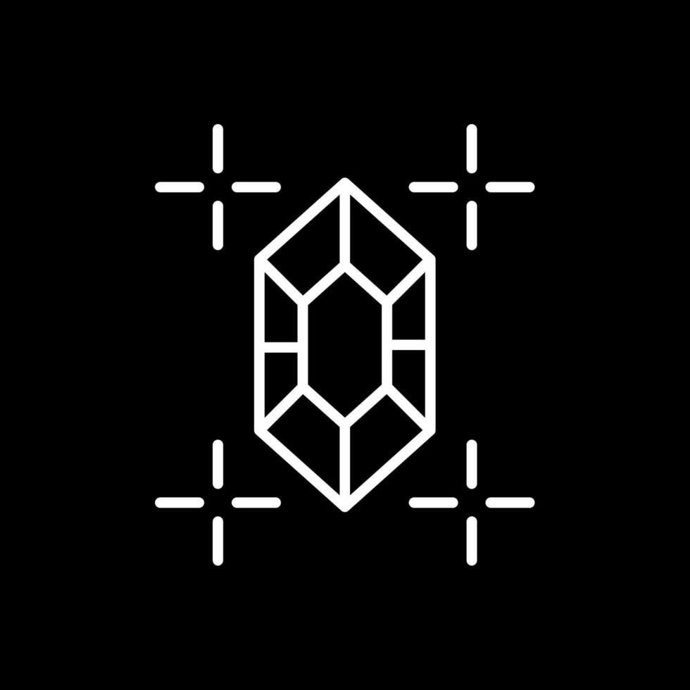 Gem Line Inverted Icon Design vector