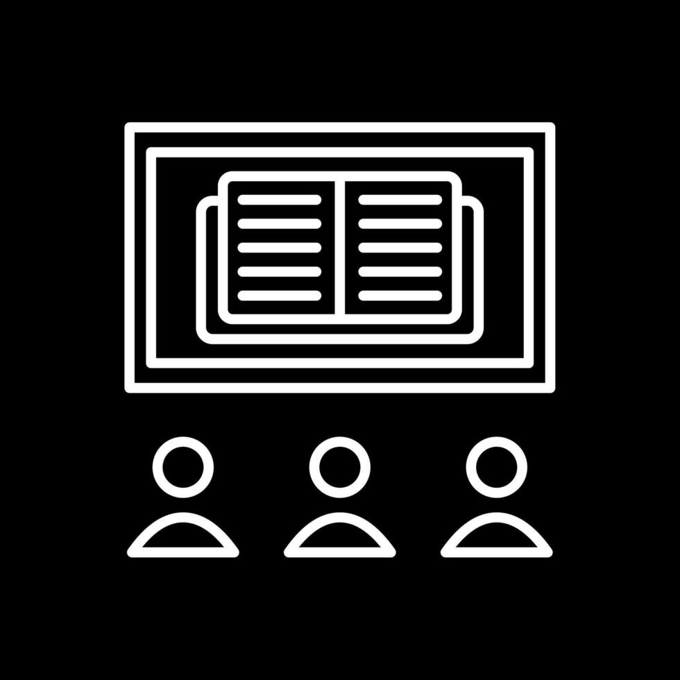 OnLine Circle Multi Circle Learning Line Inverted Icon Design vector