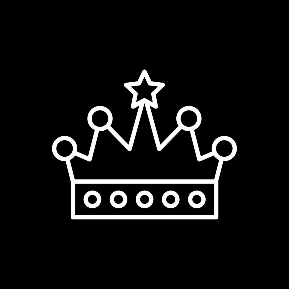 Crown Line Inverted Icon Design vector