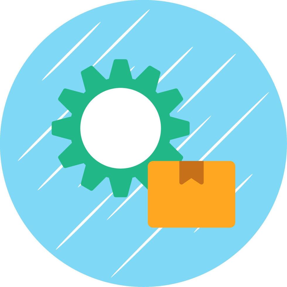 Supply Chain Management Flat Circle Icon Design vector