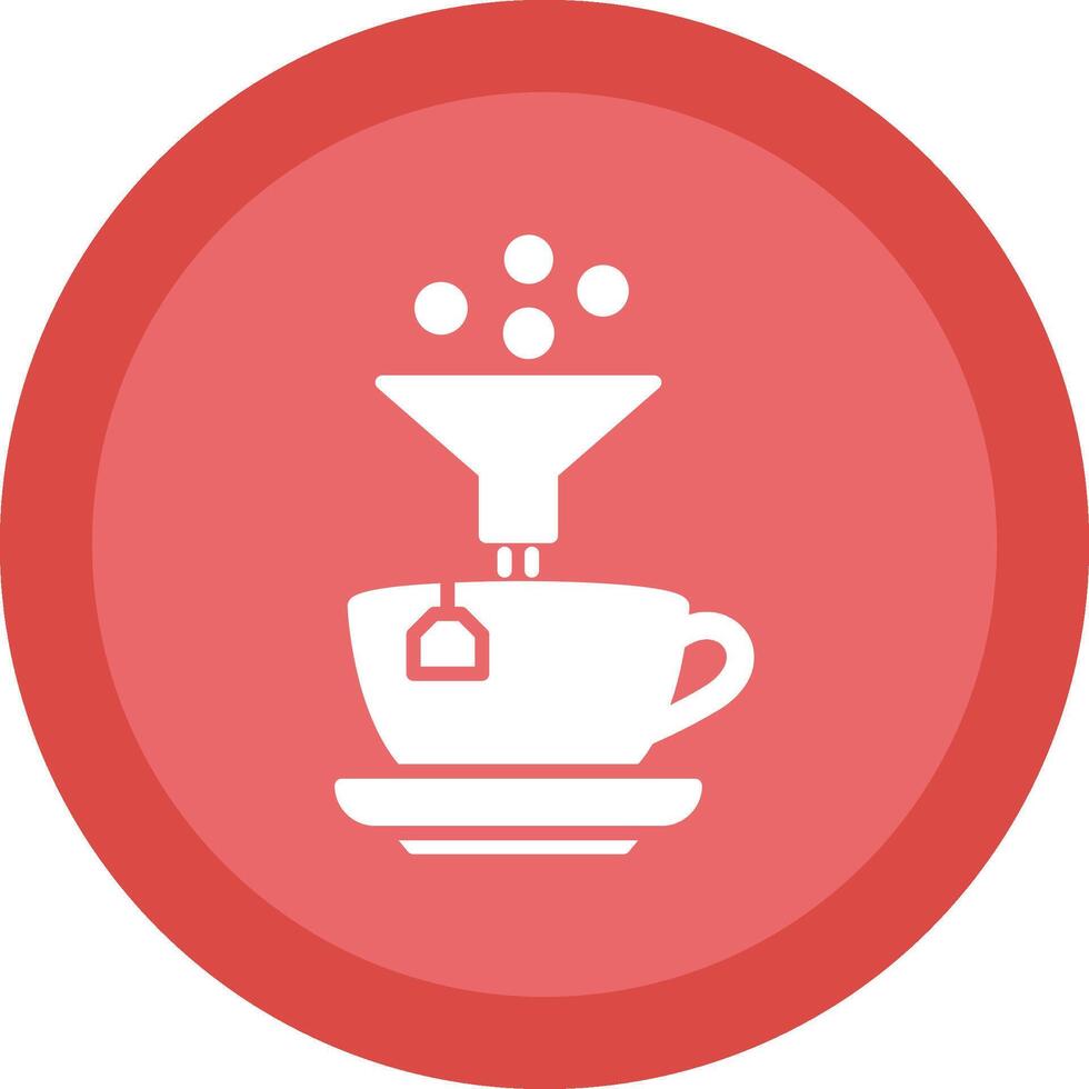 Coffee Filter Line Shadow Circle Icon Design vector