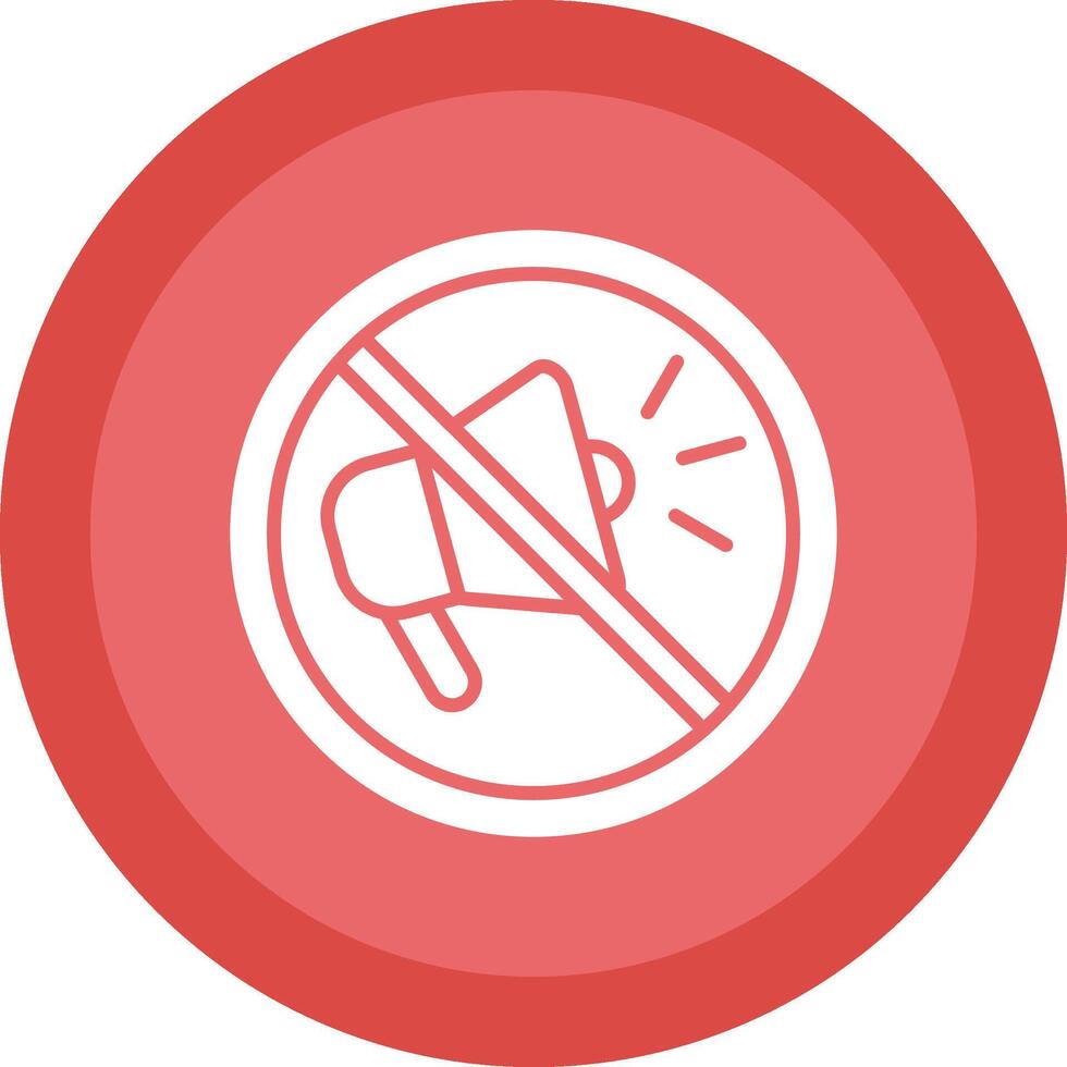 Prohibited Sign Line Shadow Circle Icon Design vector