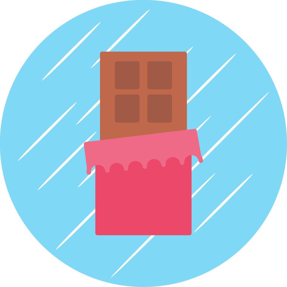Chocolate Bar Flat Circle Icon Design vector
