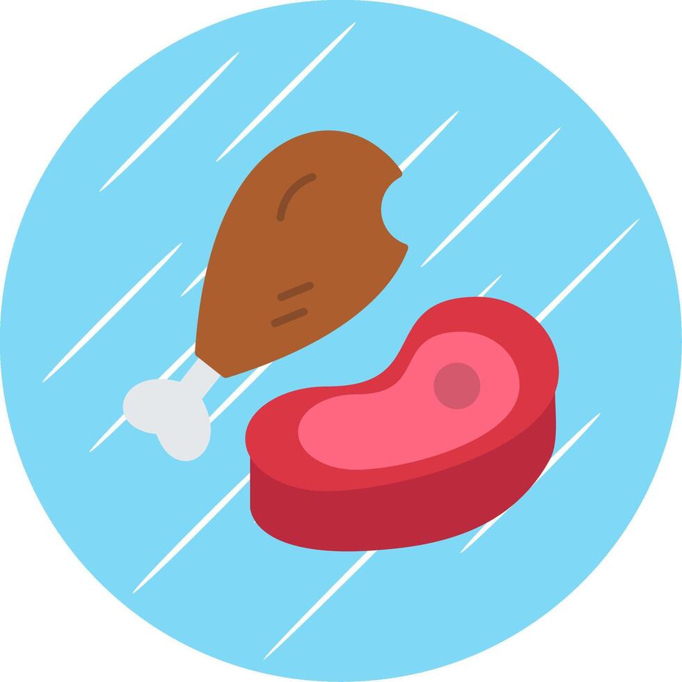 Butcher Flat Circle Icon Design vector