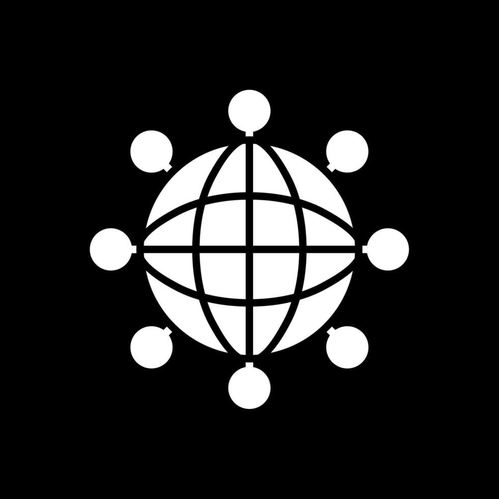 Internet Glyph Inverted Icon Design vector