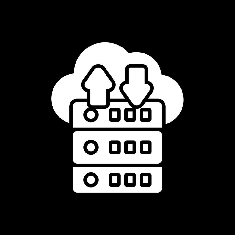Data Flow Glyph Inverted Icon Design vector