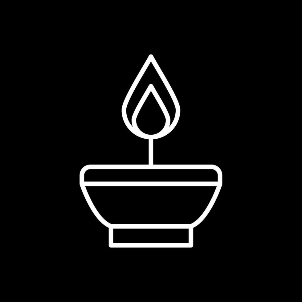 Oil Lamp Line Inverted Icon Design vector