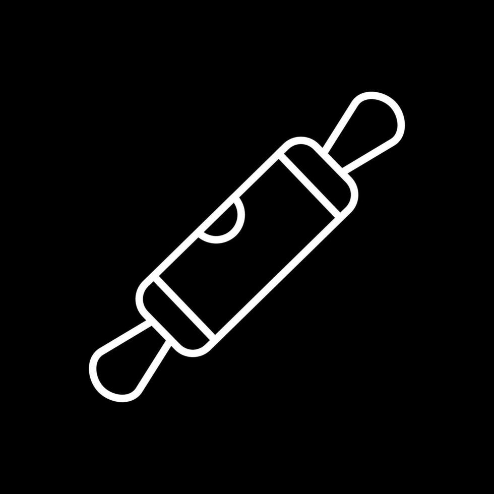Rolling Pin Line Inverted Icon Design vector
