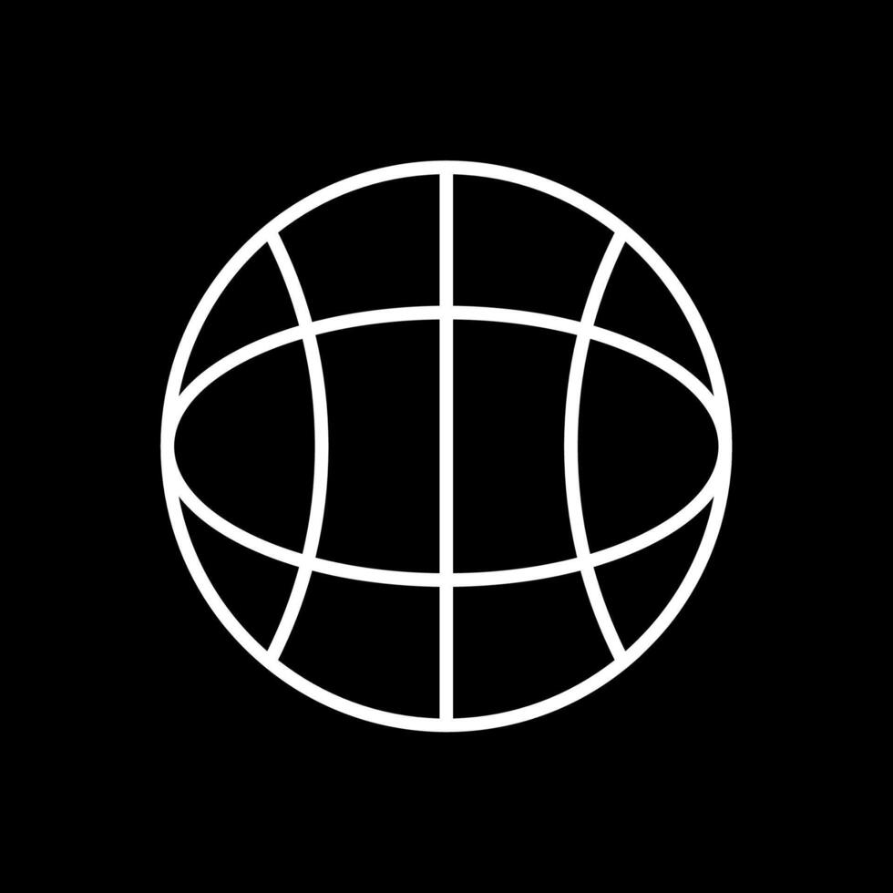 Globe Line Inverted Icon Design vector