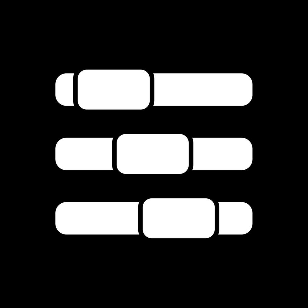 Progress Bar Glyph Inverted Icon Design vector