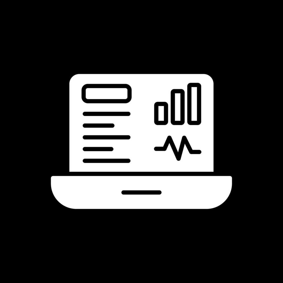 Dashboard Glyph Inverted Icon Design vector