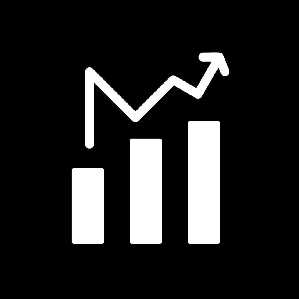 Chart Glyph Inverted Icon Design vector