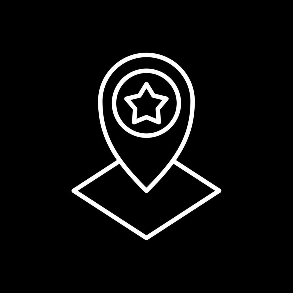 Map Location Line Inverted Icon Design vector