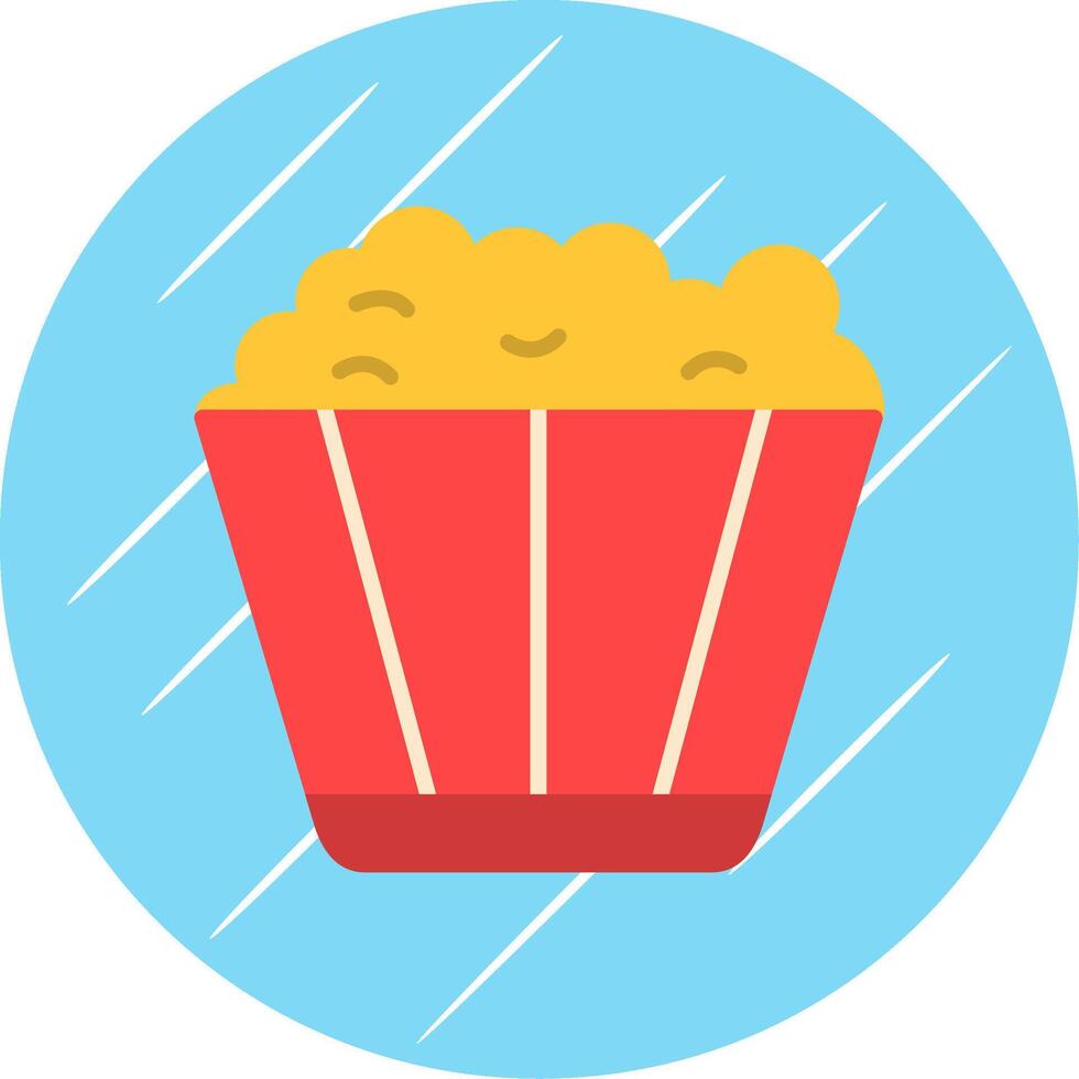 Popcorn Flat Circle Icon Design vector