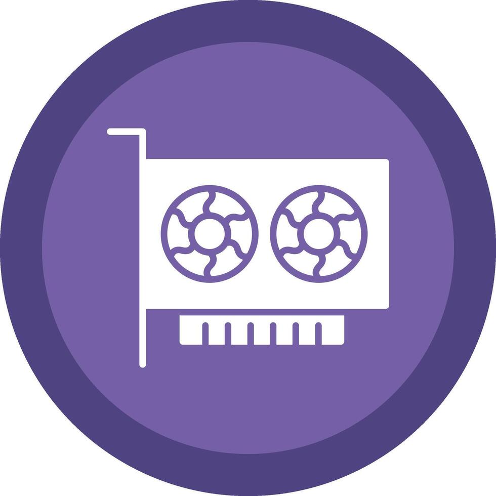 Gpu Line Shadow Circle Icon Design vector