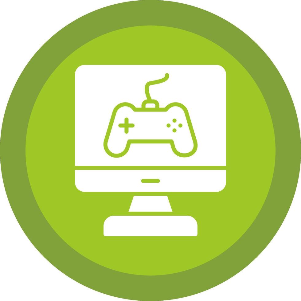 Game Line Shadow Circle Icon Design vector