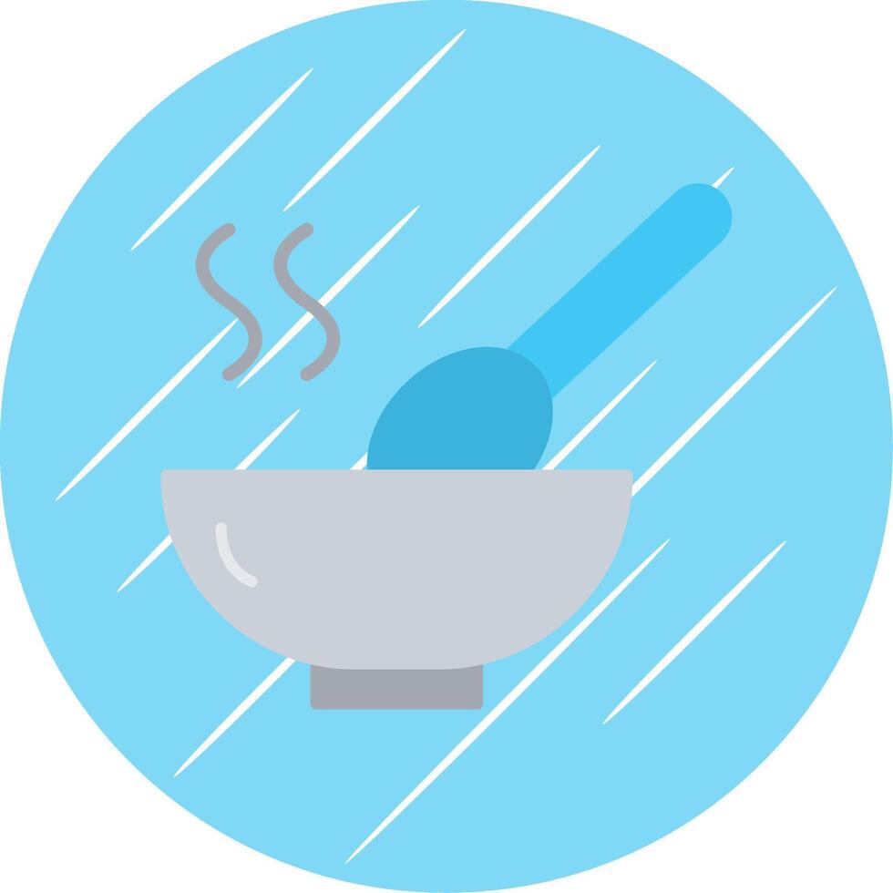 Soup Flat Circle Icon Design vector