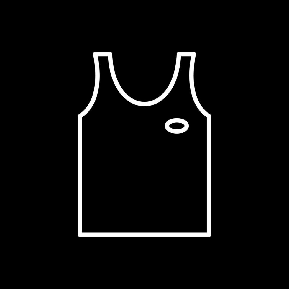 Tank Top Line Inverted Icon Design vector