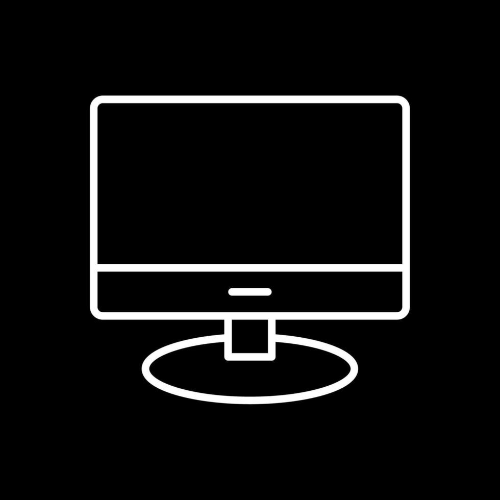 Lcd Line Inverted Icon Design vector