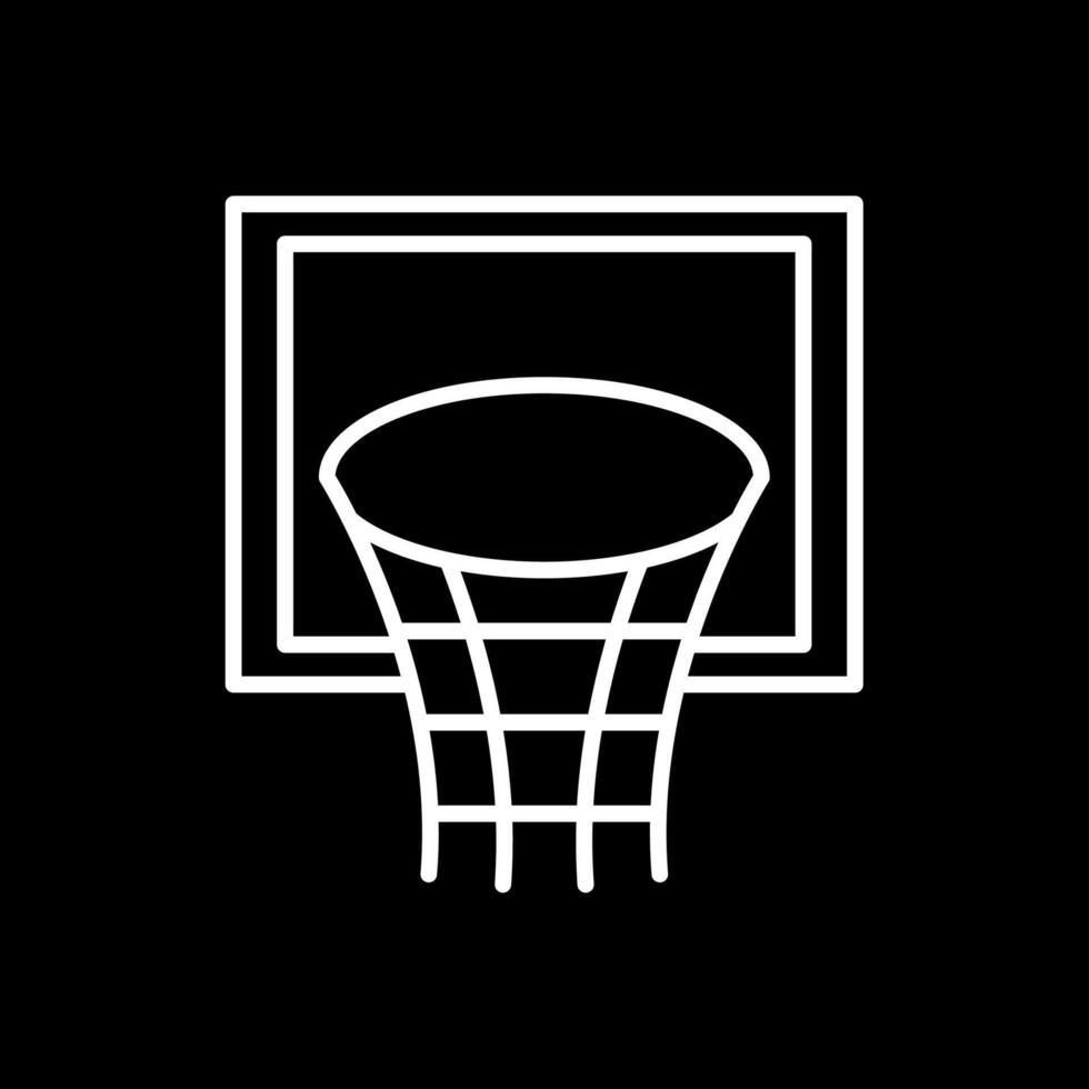Basketball Hoop Line Inverted Icon Design vector