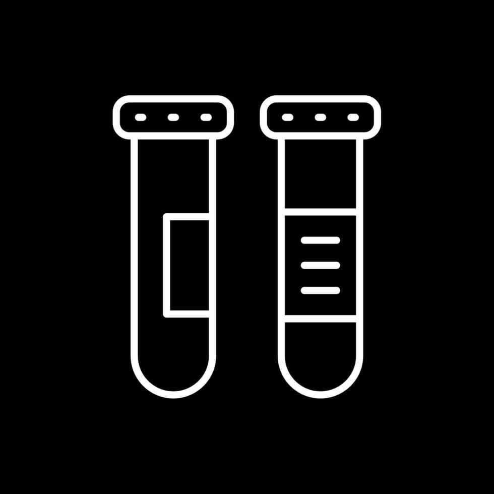 Test Tubes Line Inverted Icon Design vector