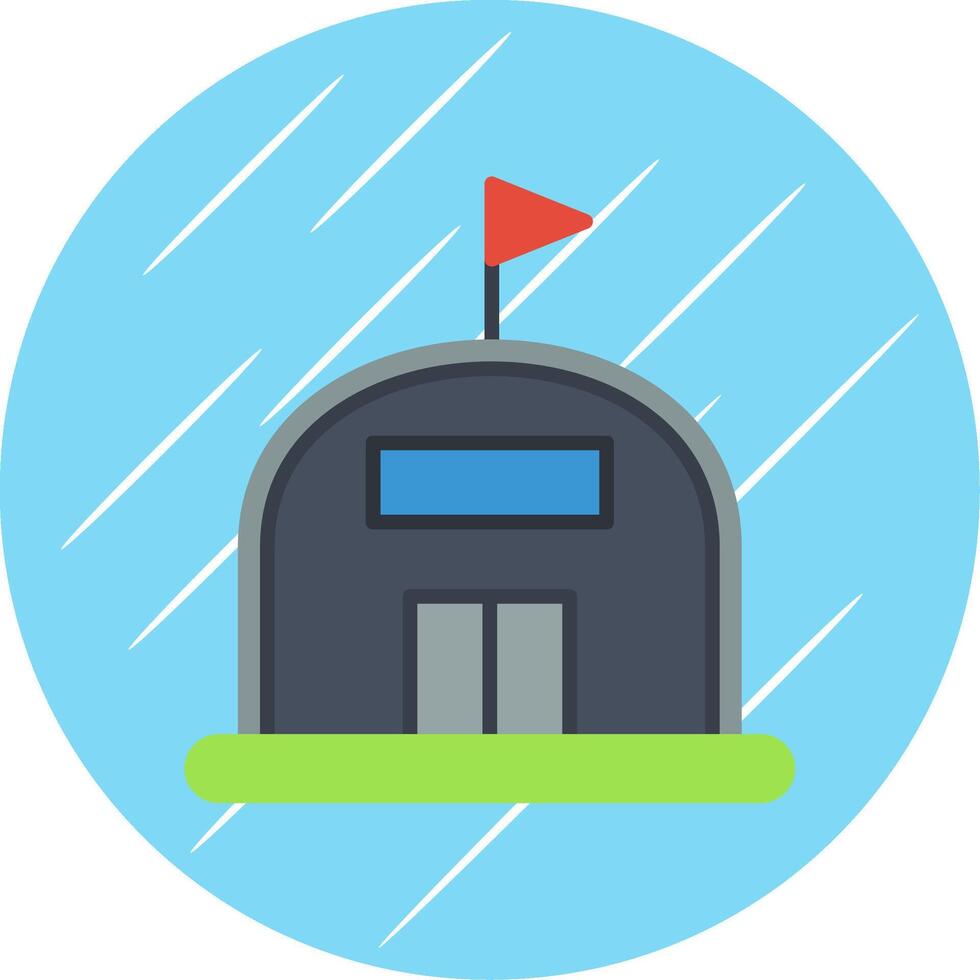 Warehouse Flat Circle Icon Design vector