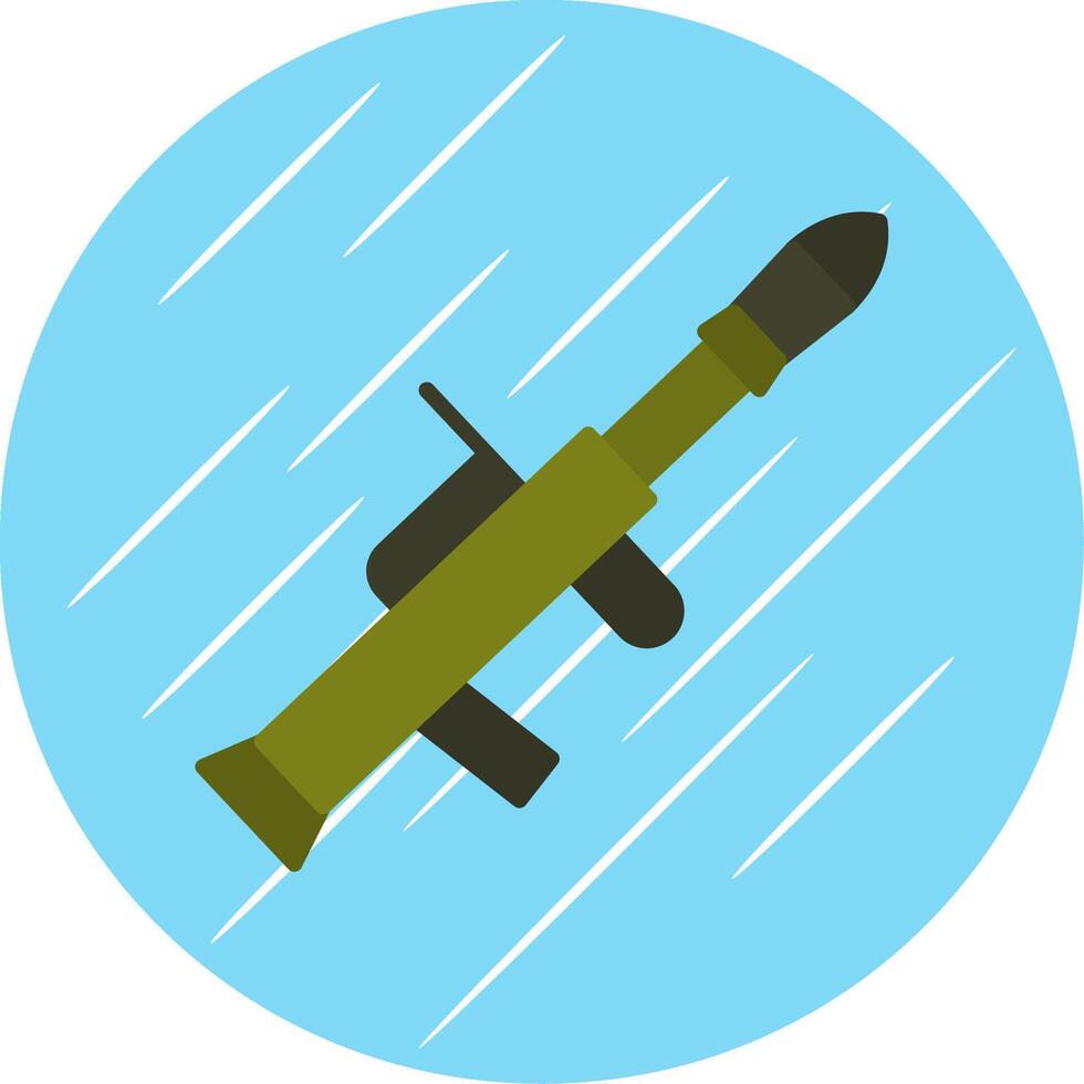 Gun Flat Circle Icon Design vector