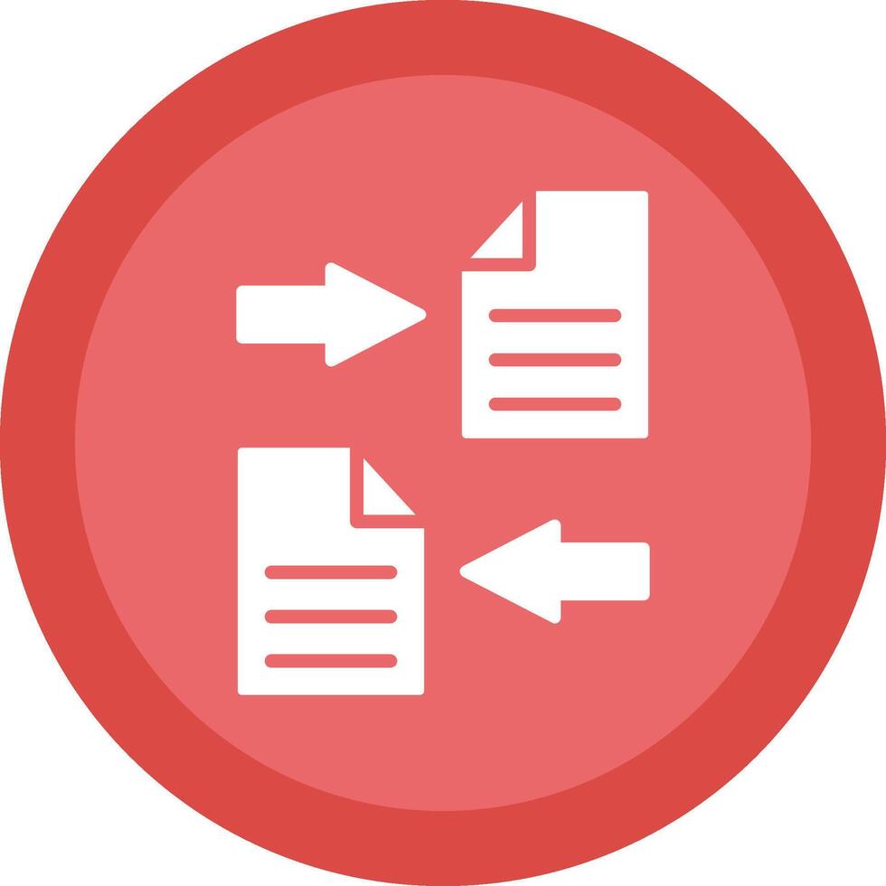 File Sharing Line Shadow Circle Icon Design vector