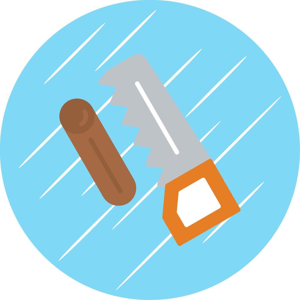Woodworking Flat Circle Icon Design vector