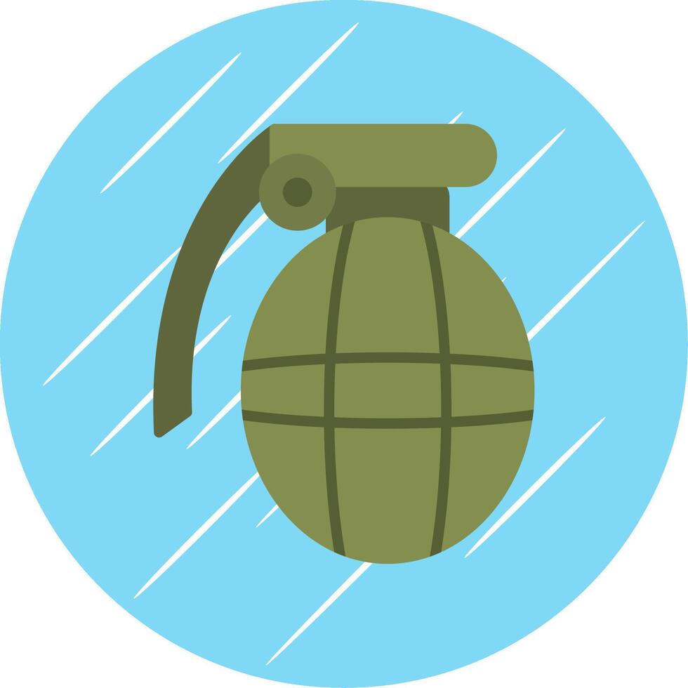 Grenade Flat Circle Icon Design vector