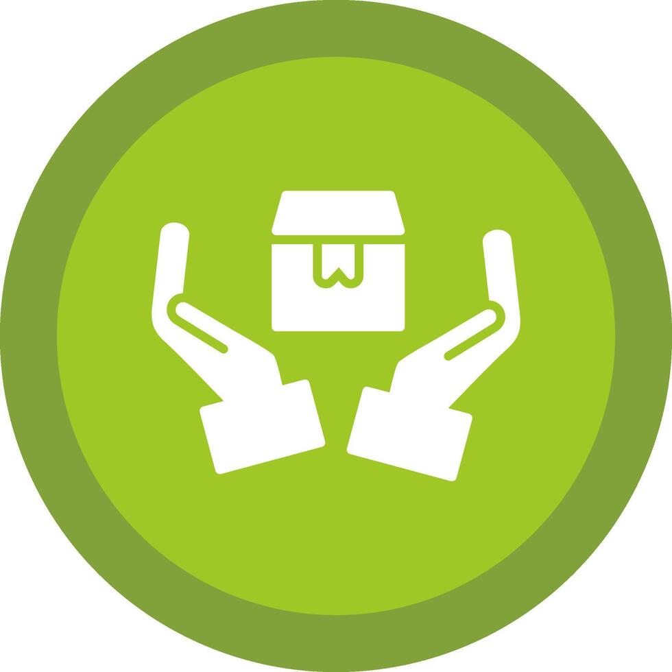 Handle With Care Line Shadow Circle Icon Design vector