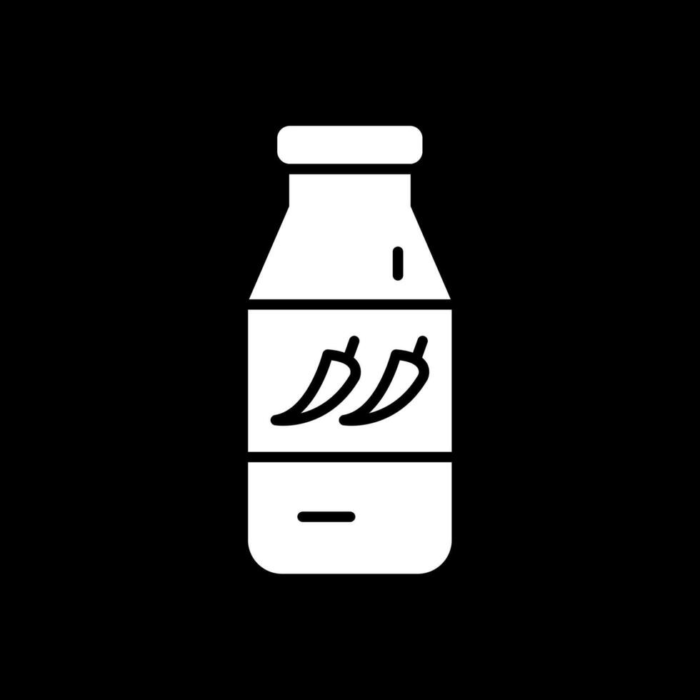 Chilli Sauce Glyph Inverted Icon Design vector