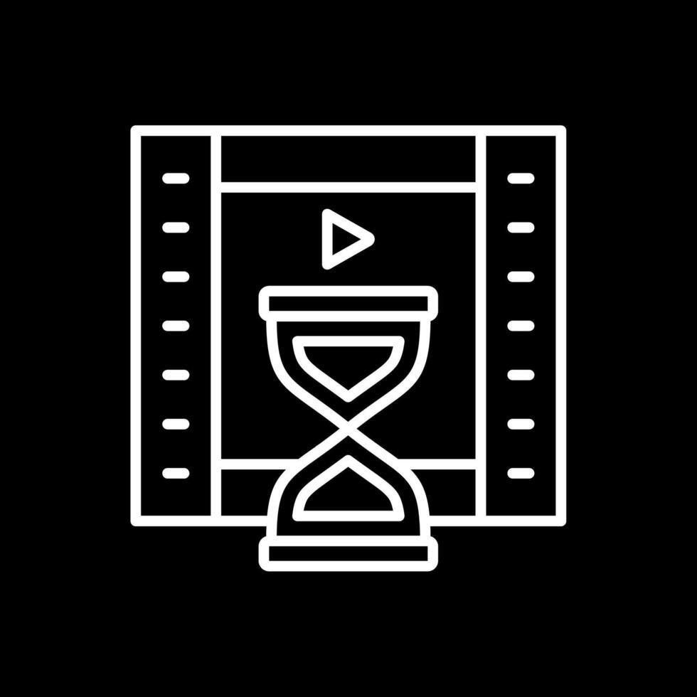 Duration Line Inverted Icon Design vector