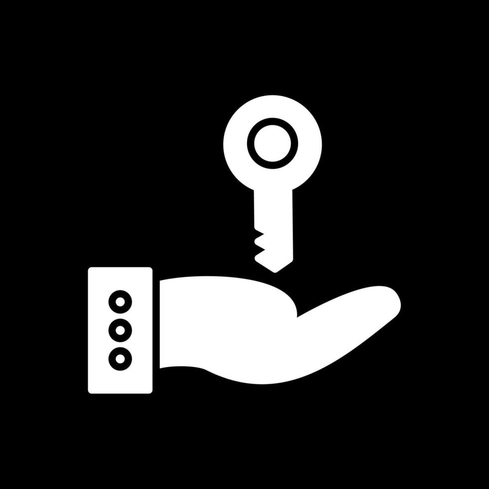 Hand Over Glyph Inverted Icon Design vector