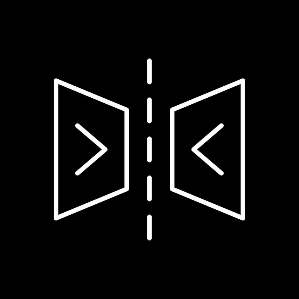 Reflect Line Inverted Icon Design vector