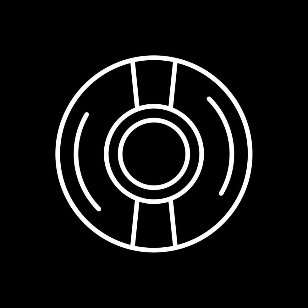 Cd Line Inverted Icon Design vector