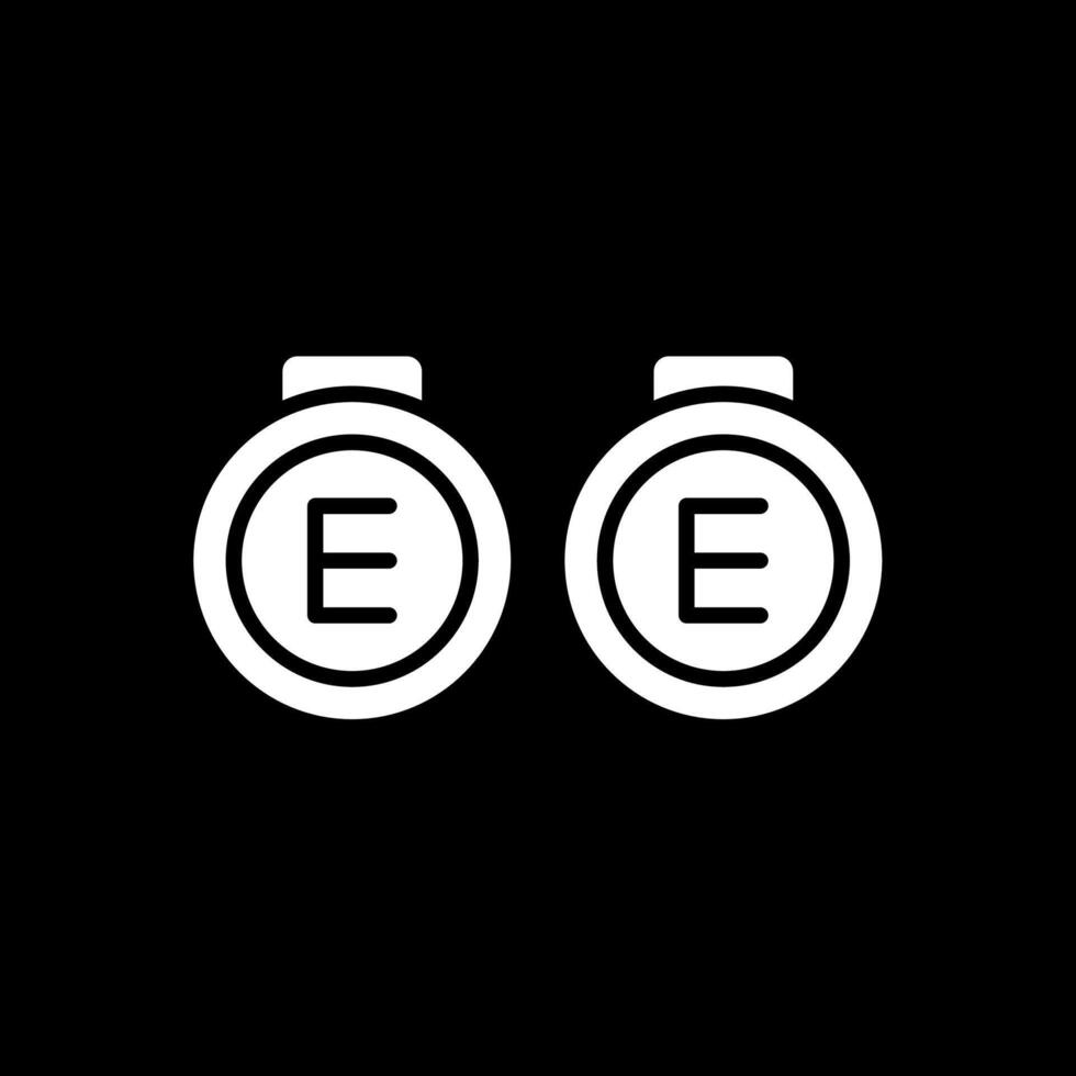 Signet Ring Glyph Inverted Icon Design vector