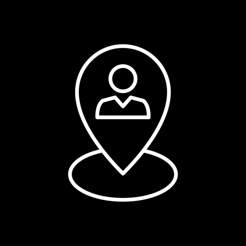 Location Line Inverted Icon Design vector