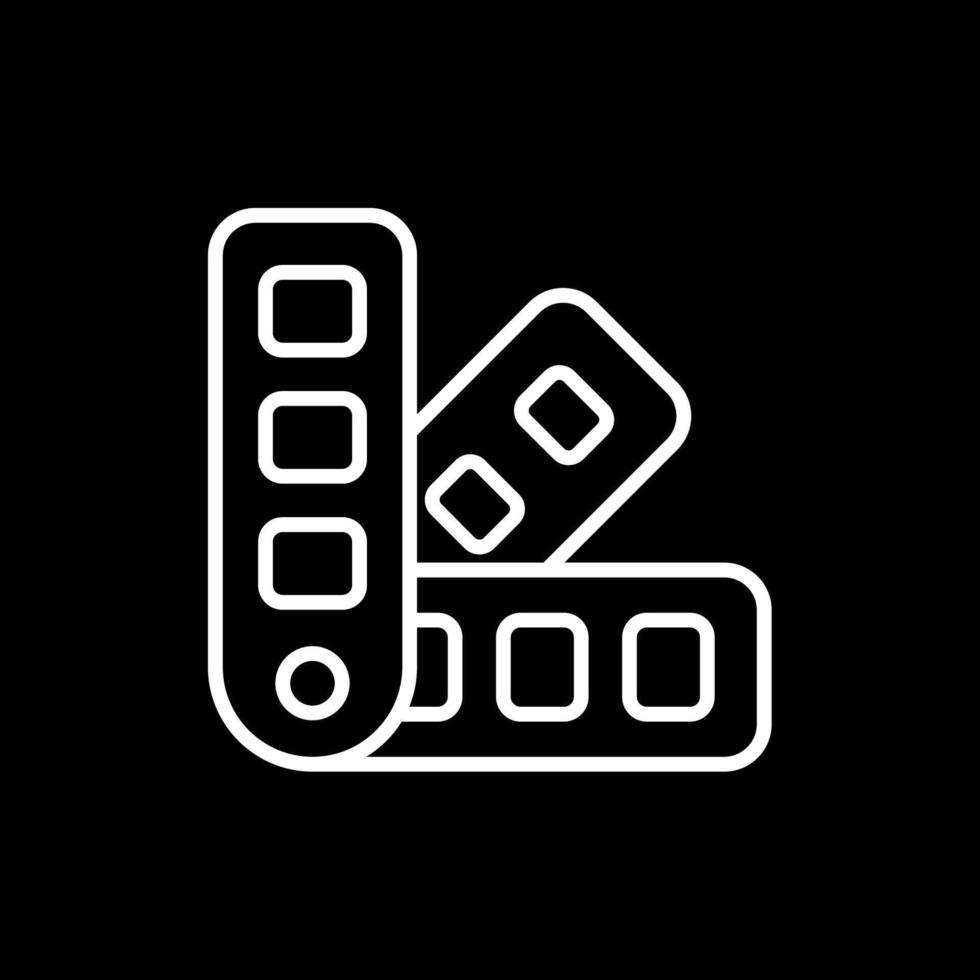 Color Scheme Line Inverted Icon Design vector