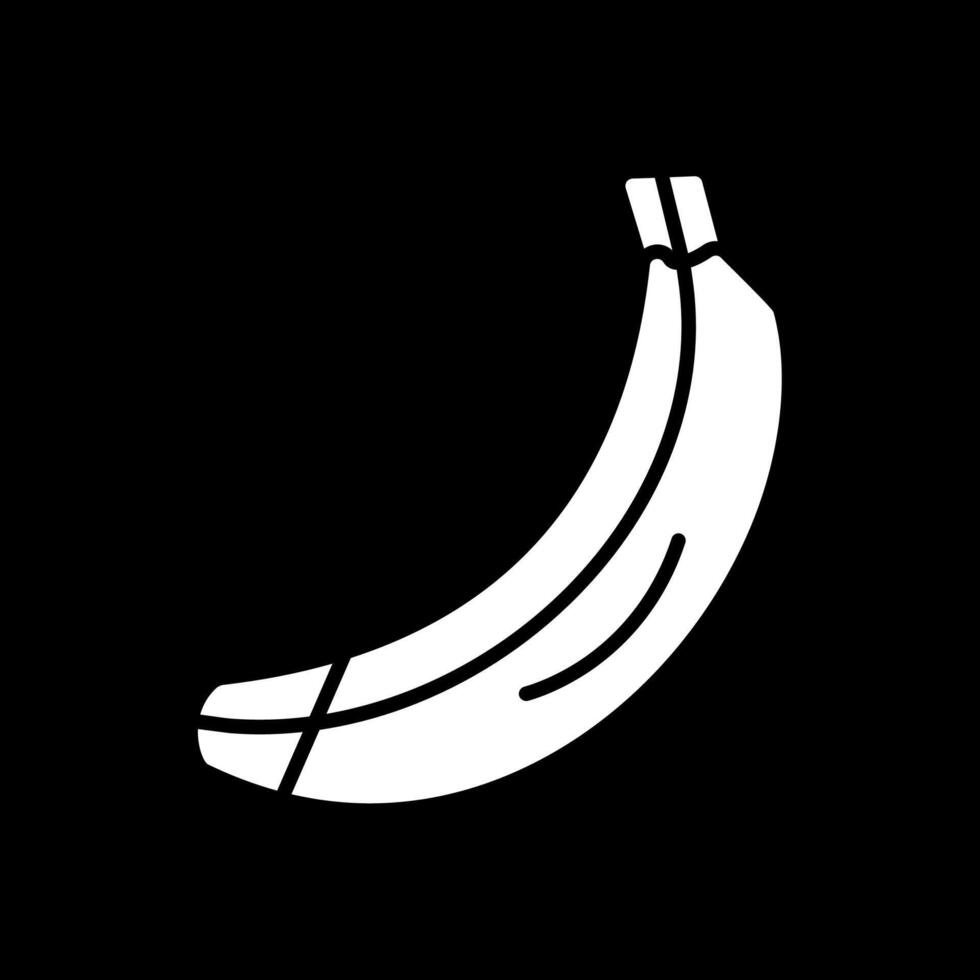 Banana Glyph Inverted Icon Design vector