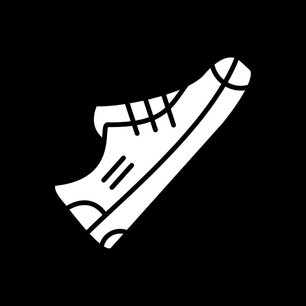 Shoe Glyph Inverted Icon Design vector