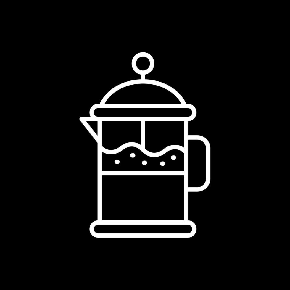 Coffee Filter Line Inverted Icon Design vector