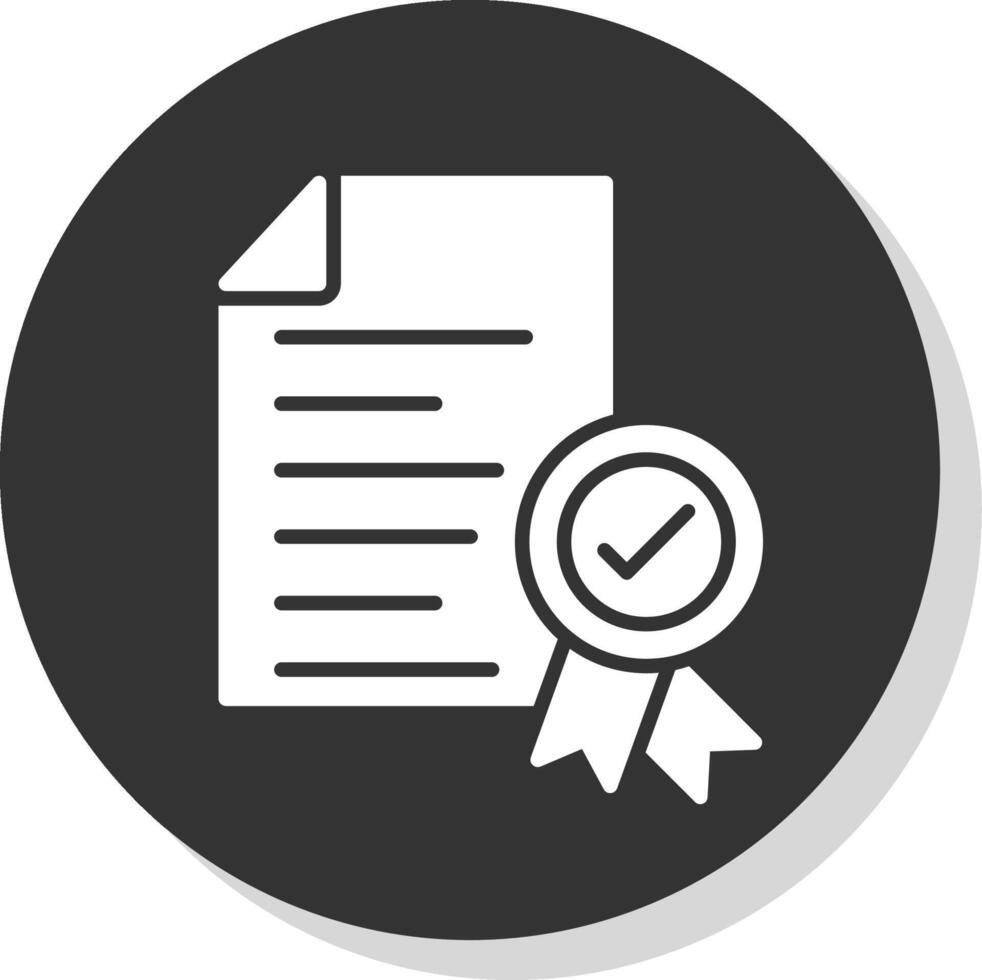 Quality Glyph Shadow Circle Icon Design vector