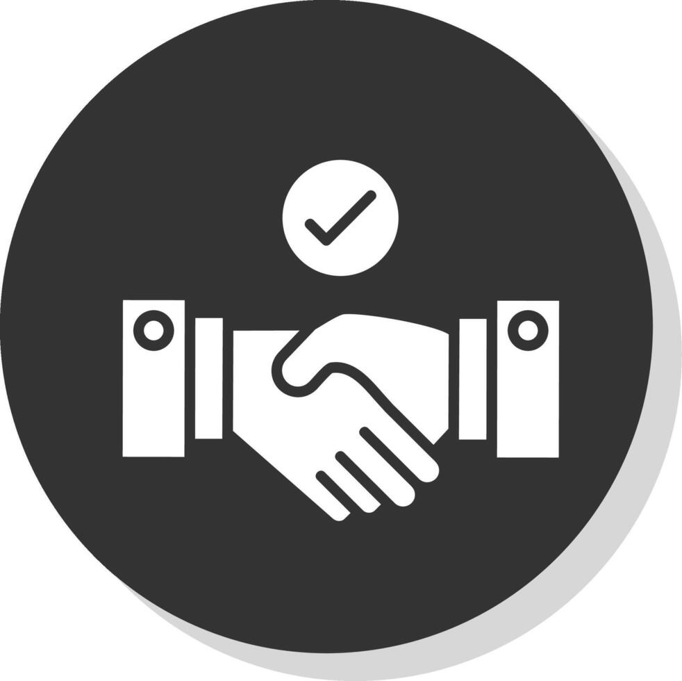 Trust Glyph Shadow Circle Icon Design vector