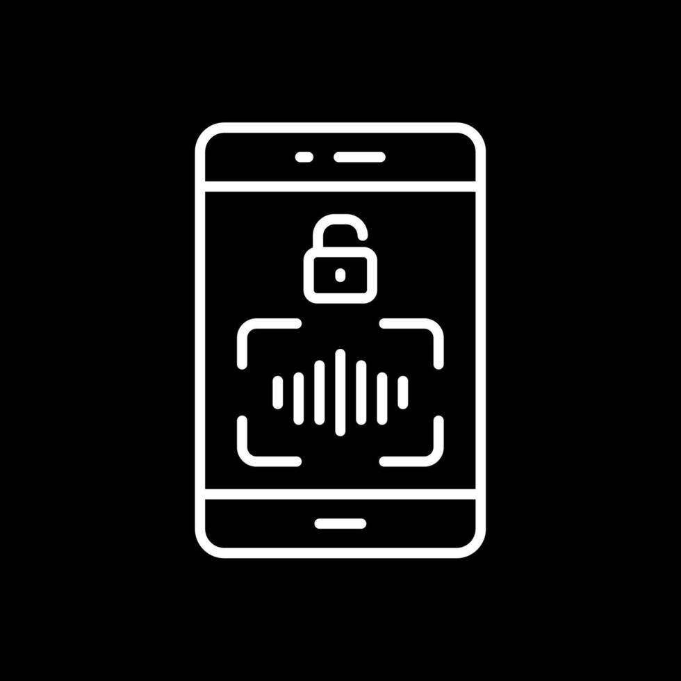 Smartphone Line Inverted Icon Design vector