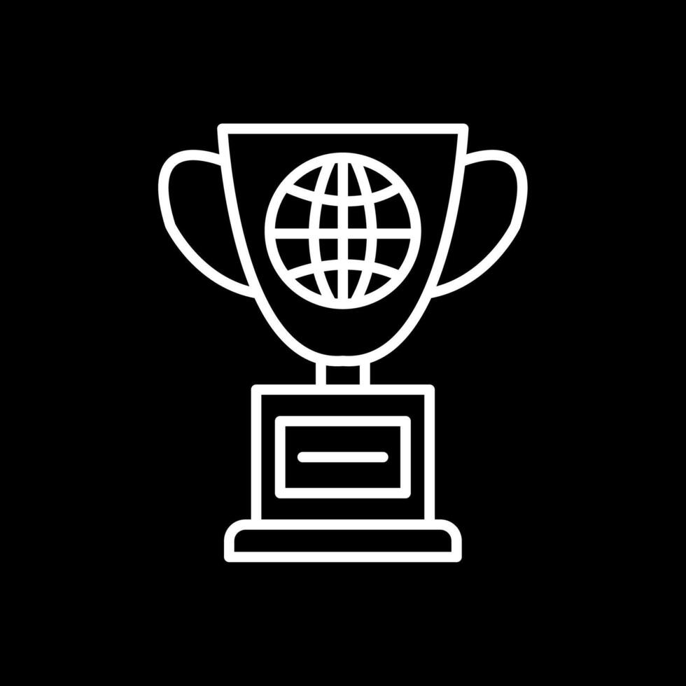 World Line Inverted Icon Design vector