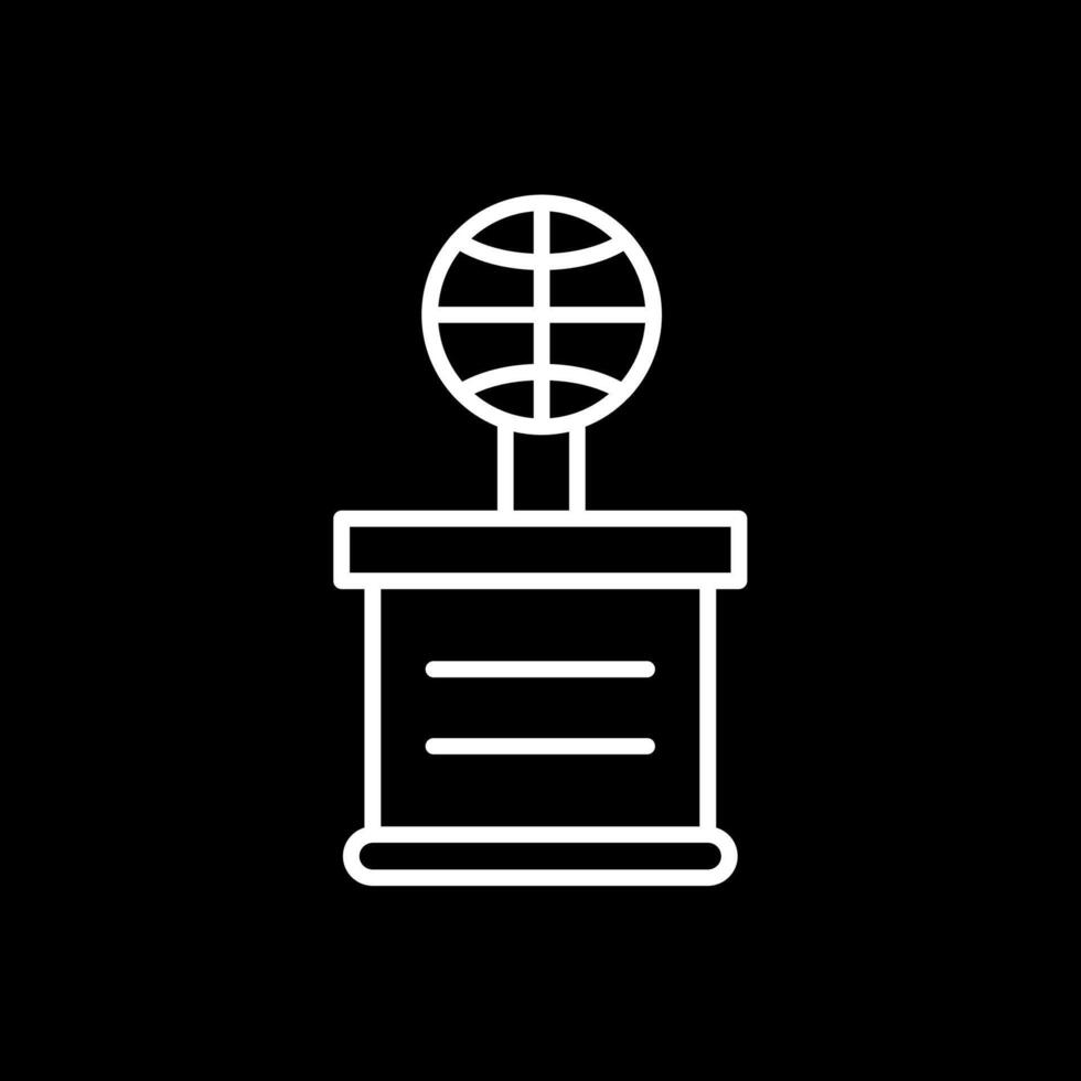 Basketball Line Inverted Icon Design vector