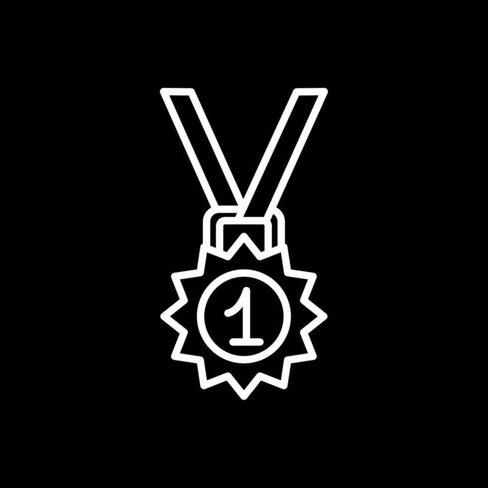 Medal Line Inverted Icon Design vector