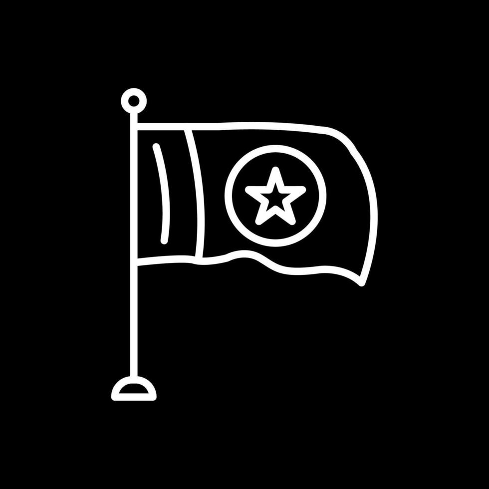 Flag Line Inverted Icon Design vector
